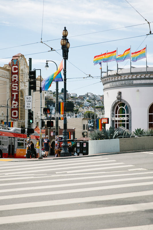 Castro Theatre And Harvey Milk Plaza In The