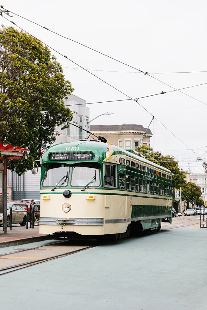 Historic Cable Car Driving Up 17Th Street