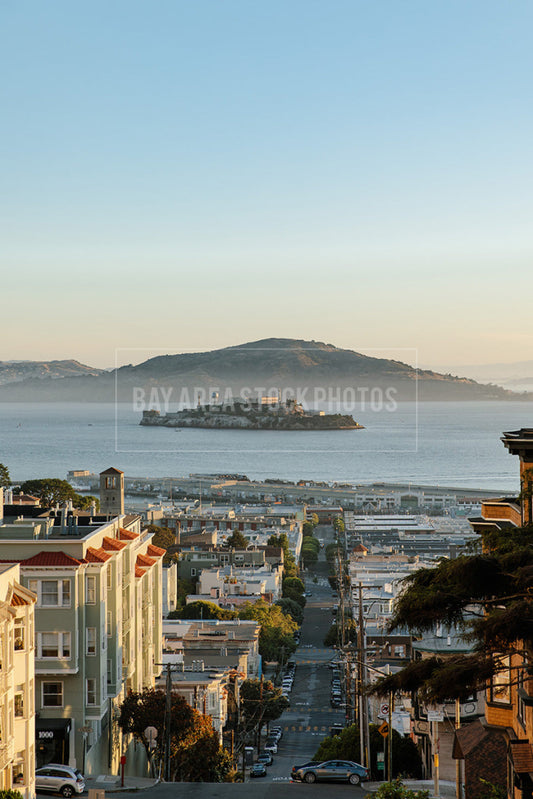 View Of Alcatraz From Russian Hill